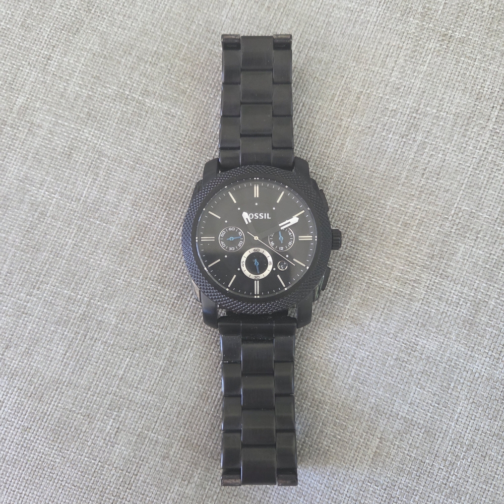 FOSSIL Matte Black Chronograph Watch